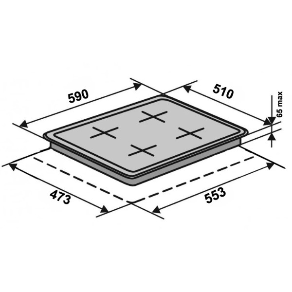 Фото - Варильна поверхня газова Ventolux HG C7 CS (BK)